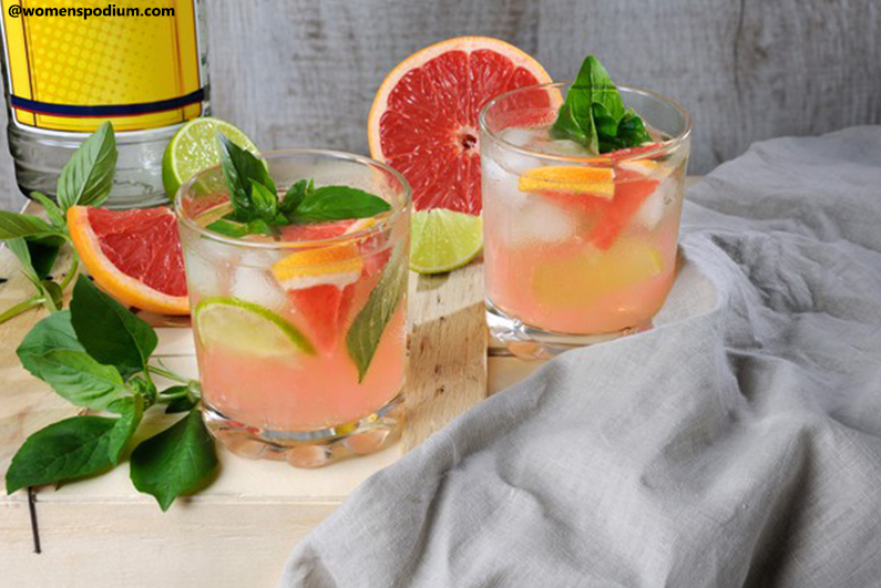 Fruity Mocktail Preparations - Mocktail with Grapefruit